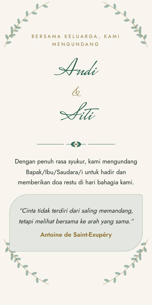 Tampilan template Emerald Garden